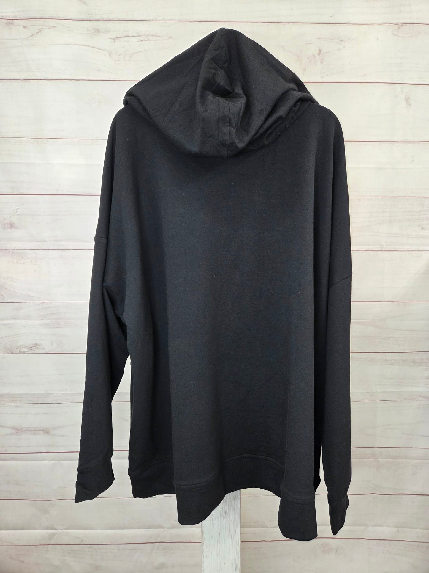 2X BLACK A711064 Belle by Kim Gravel French Terry Golden Zip Hoodie
