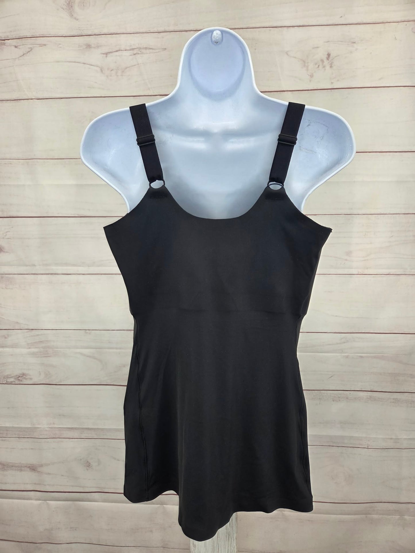 XLARGE BLACK A704715 Evelyn & Bobbie Lace Trimmed V-Neck Seamless Bra Cami
