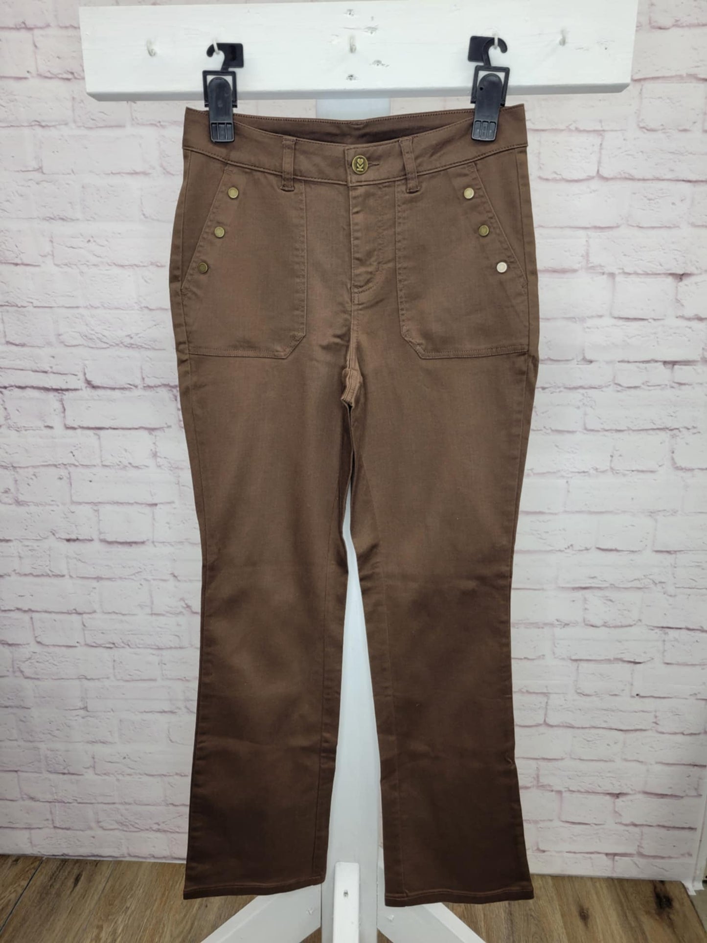 12R CHESTNUT A617223 Belle by Kim Gravel Regular TripleLuxe Twill Jean