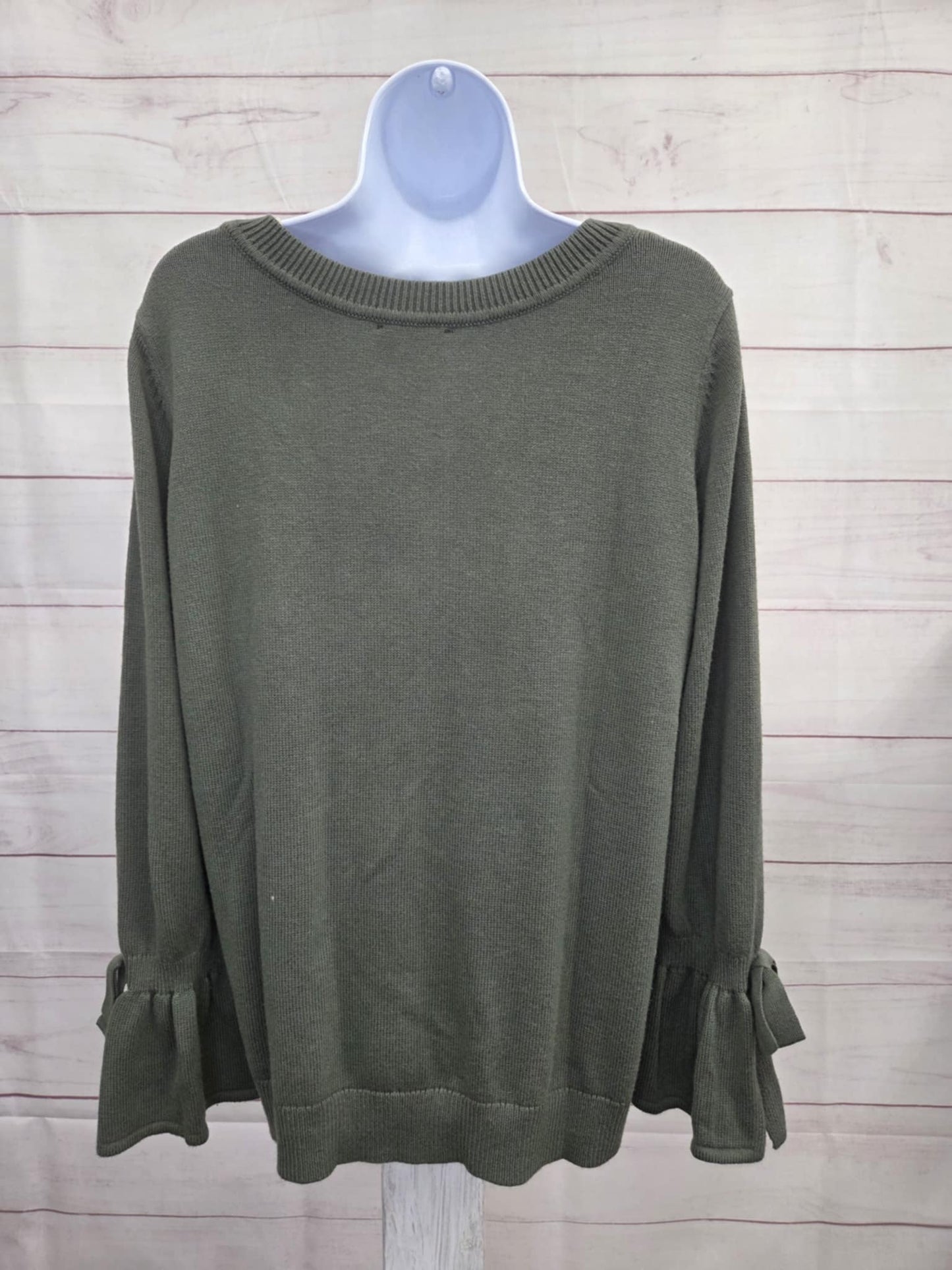 SMALL THYME A703189 Attitudes by Renee Ballet Neck Bow Sleeve Sweater