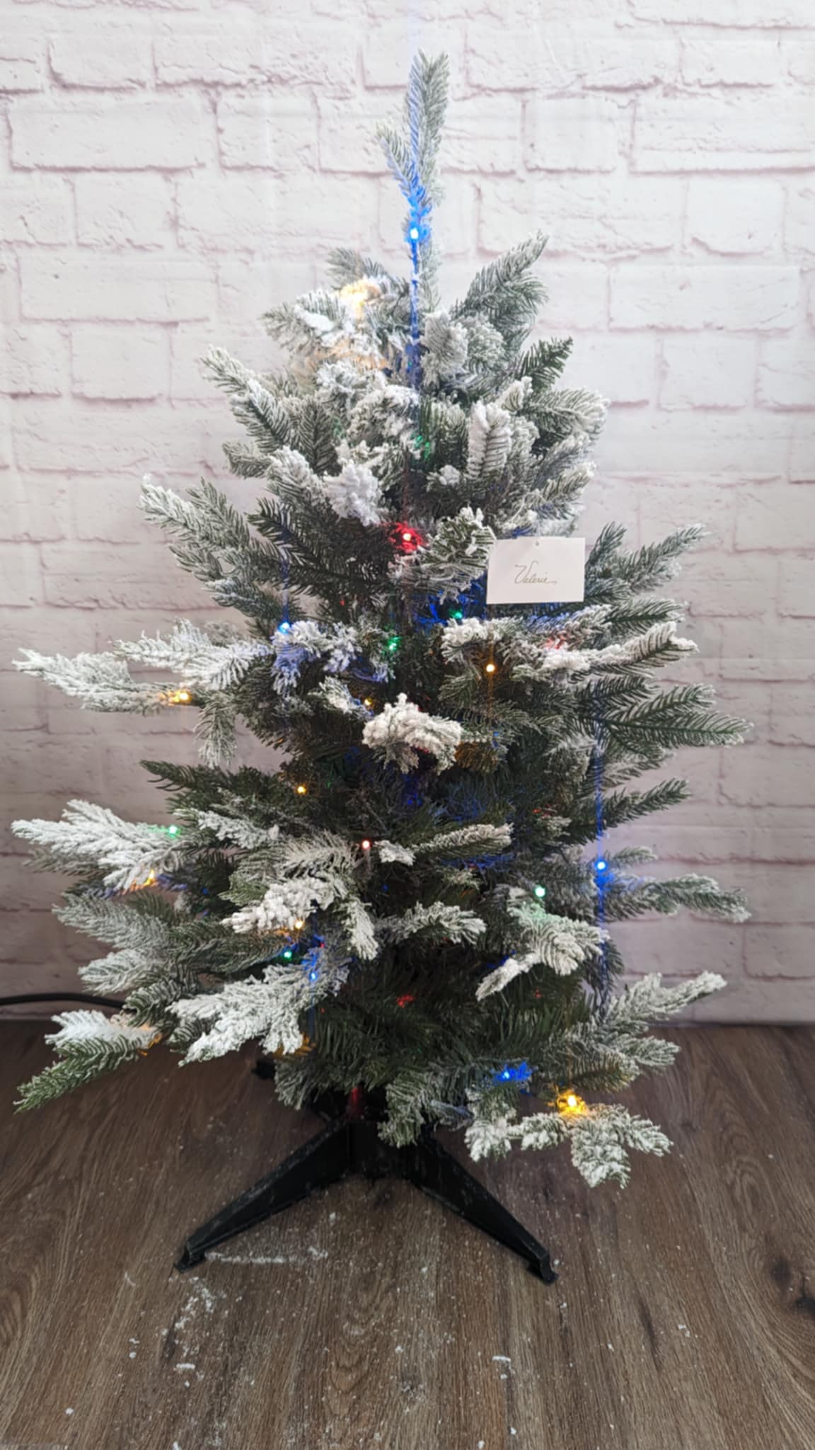 H228153 3' Snow-Tipped LED Aspen Christmas Tree by Valerie