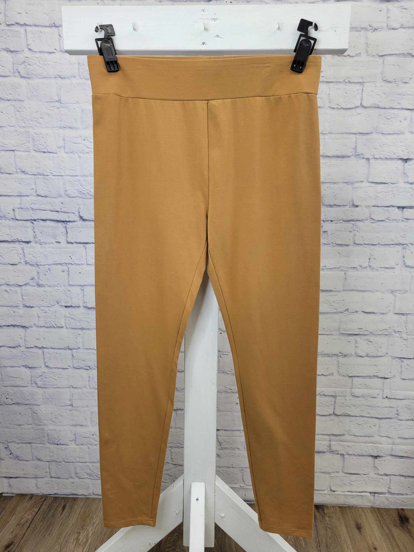 1X CARAMEL A468320 LOGO Layers by Lori Goldstein Tall Knit PullOn Ankle Leggings