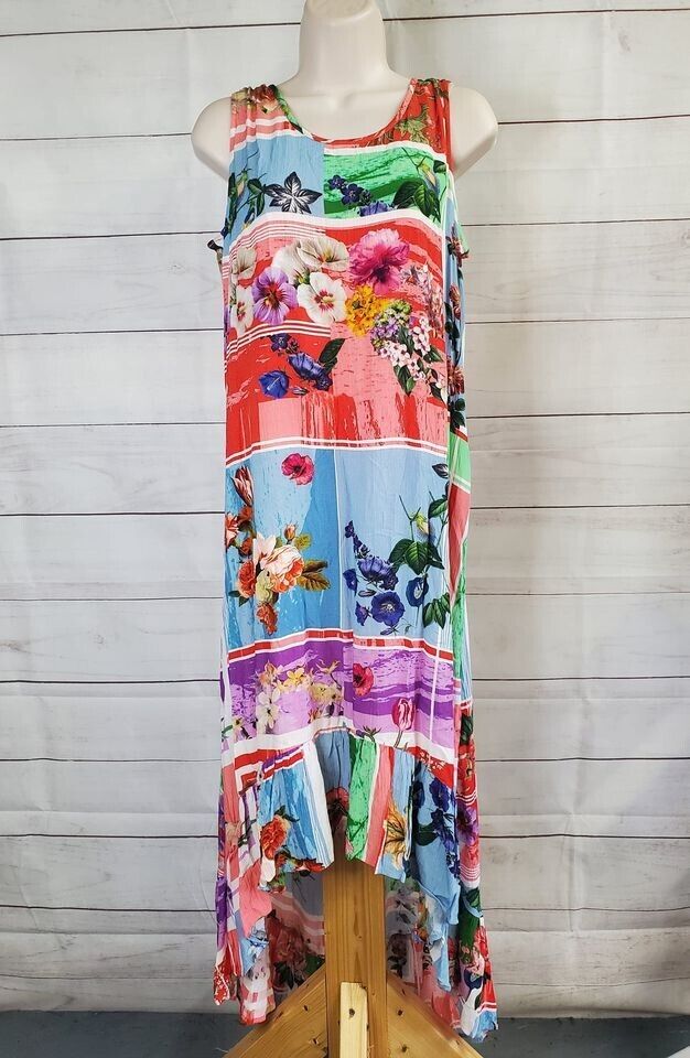 XXSMALL FLORAL A392871 Tolani Collection Regular Flounce Hem Dress