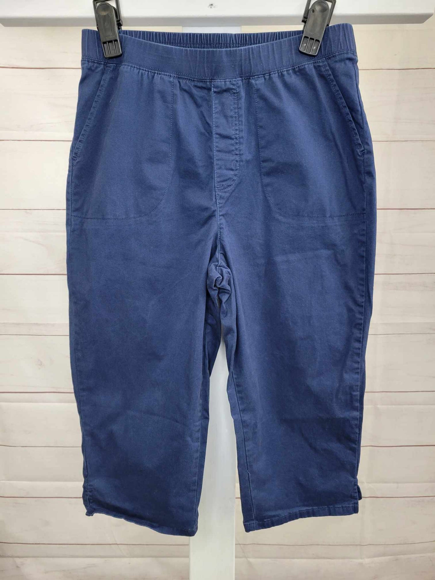 XSMALL NAVY A575306 Denim & Co. EasyWear Twill Petite Relaxed Pull-On Skimmer