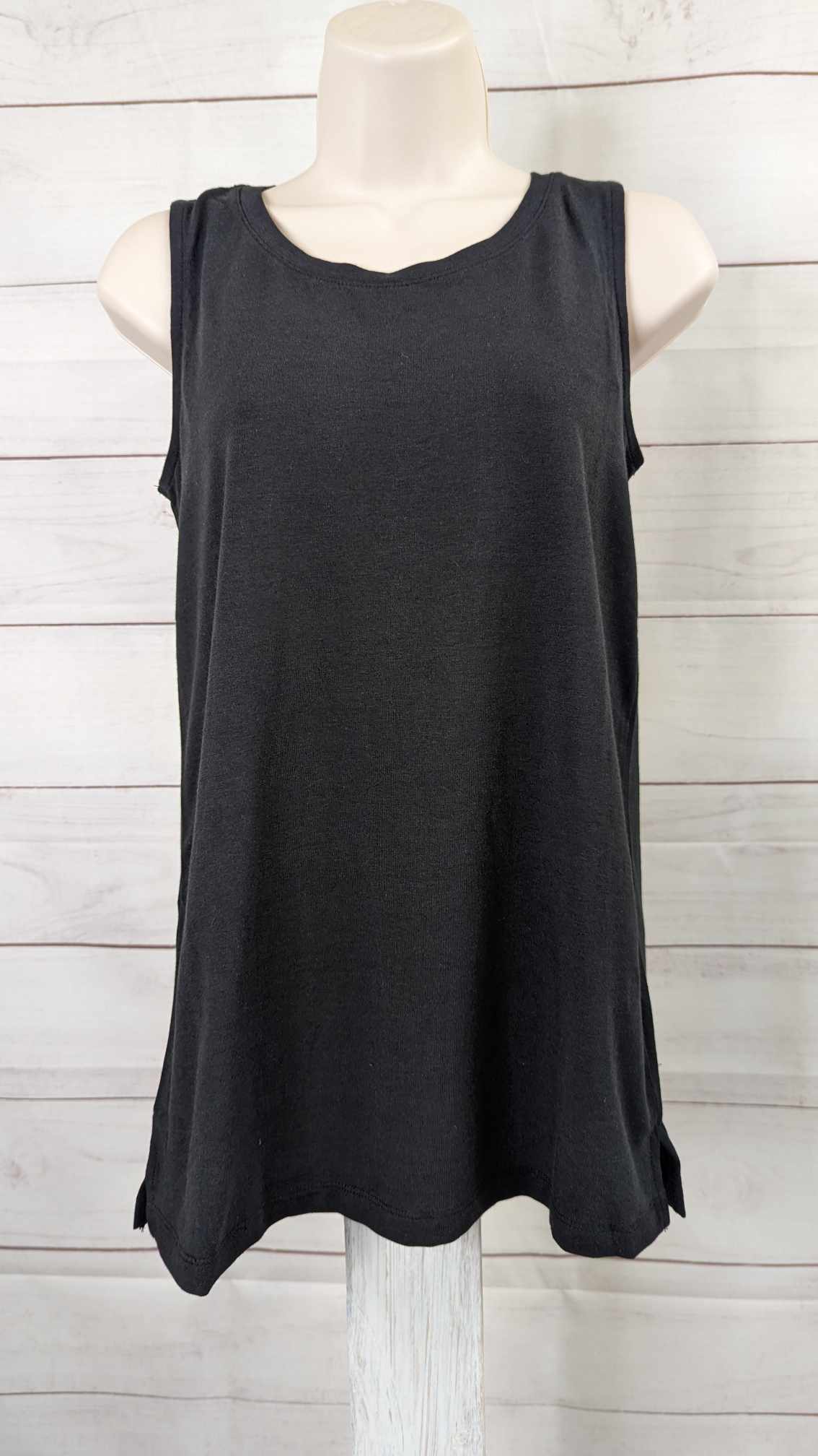 XXSMALL BLACK A491492 Joan Rivers Wardrobe Builders Cotton Blend Tank