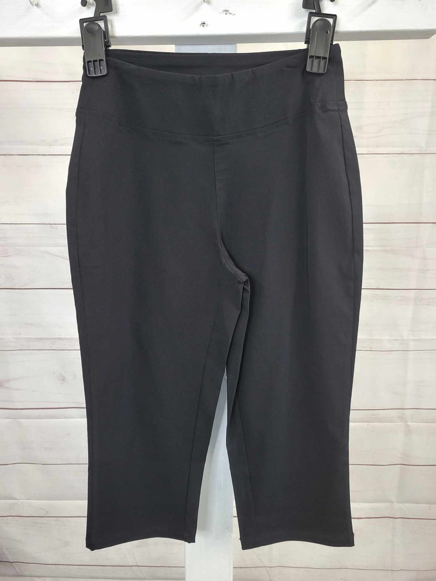 0R BLACK A601128 Belle by Kim Gravel Regular Citi Twill Capri Pants