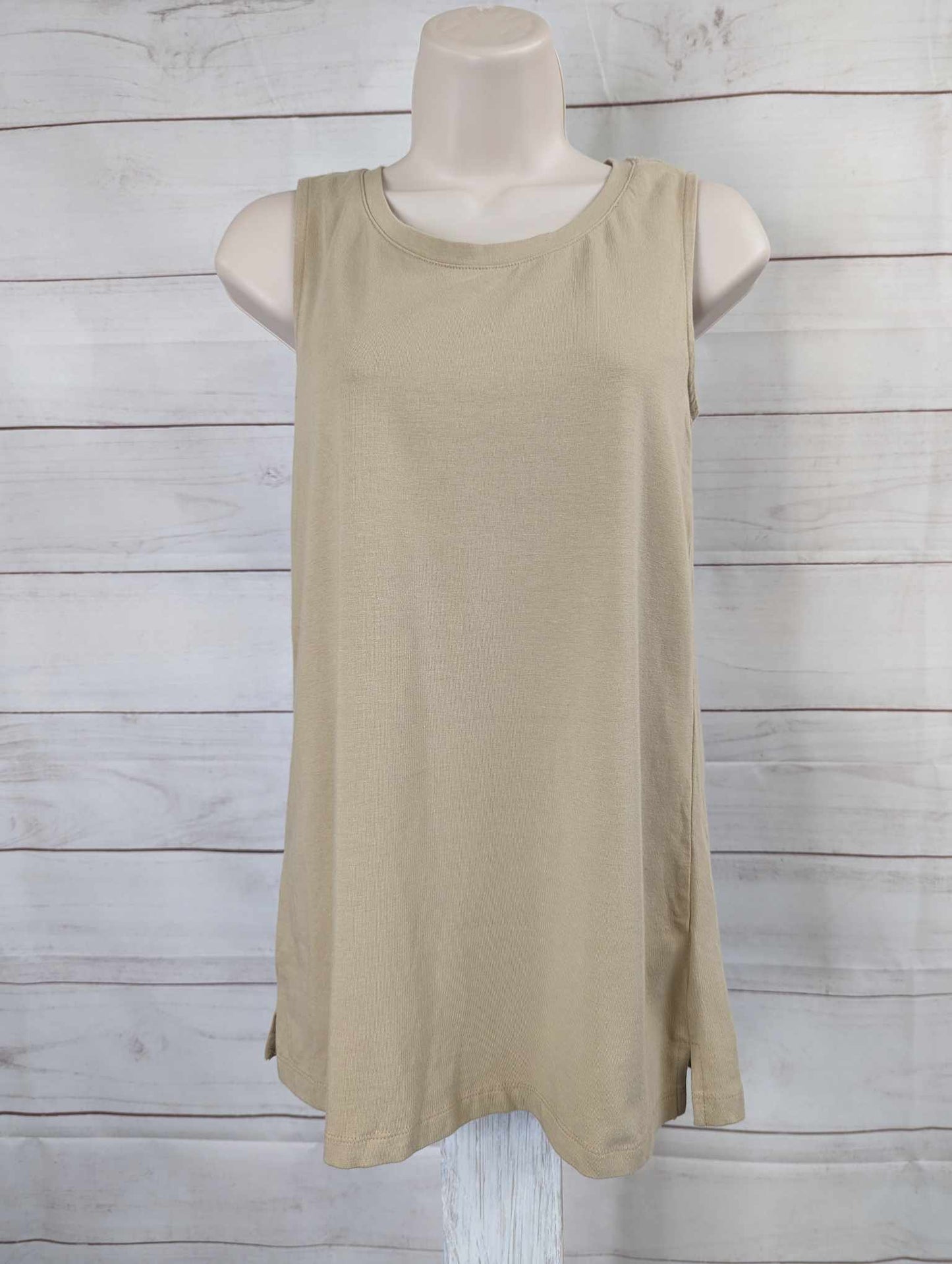 XXSMALL KHAKI A491492 Joan Rivers Wardrobe Builders Cotton Blend Tank