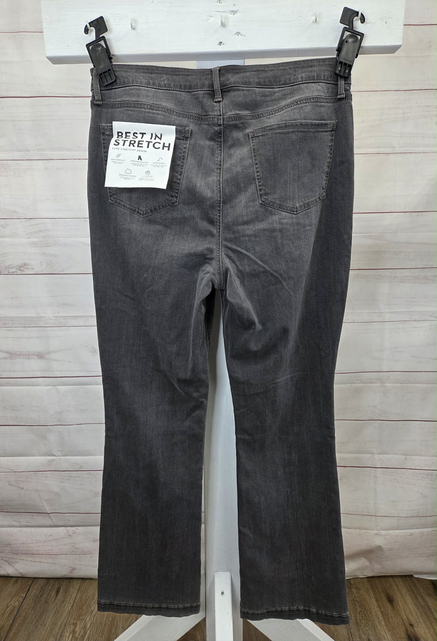 14R SILVERSTONE A704672 NYDJ Regular Sure Stretch High-Rise Barbara Bootcut Jeans - Regular