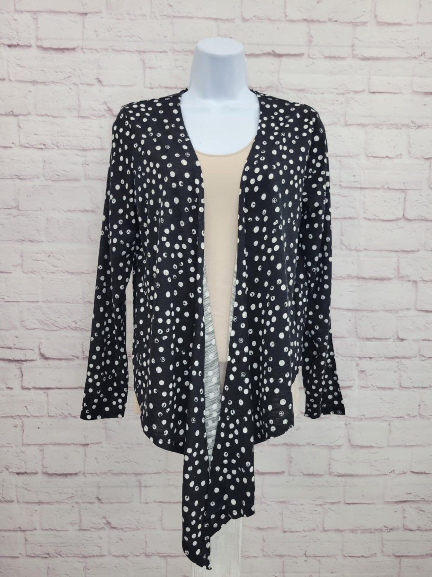 BLACK POLKA DOT A475783 Belle by Kim Gravel Slub Knit Shrug (MULTIPLE SIZES AVAILABLE)