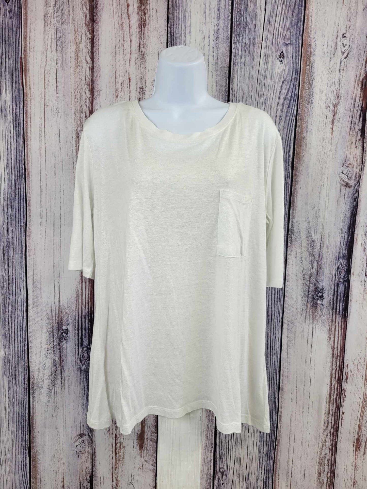 LARGE Democracy Sparkle Foil Tee Diamond White