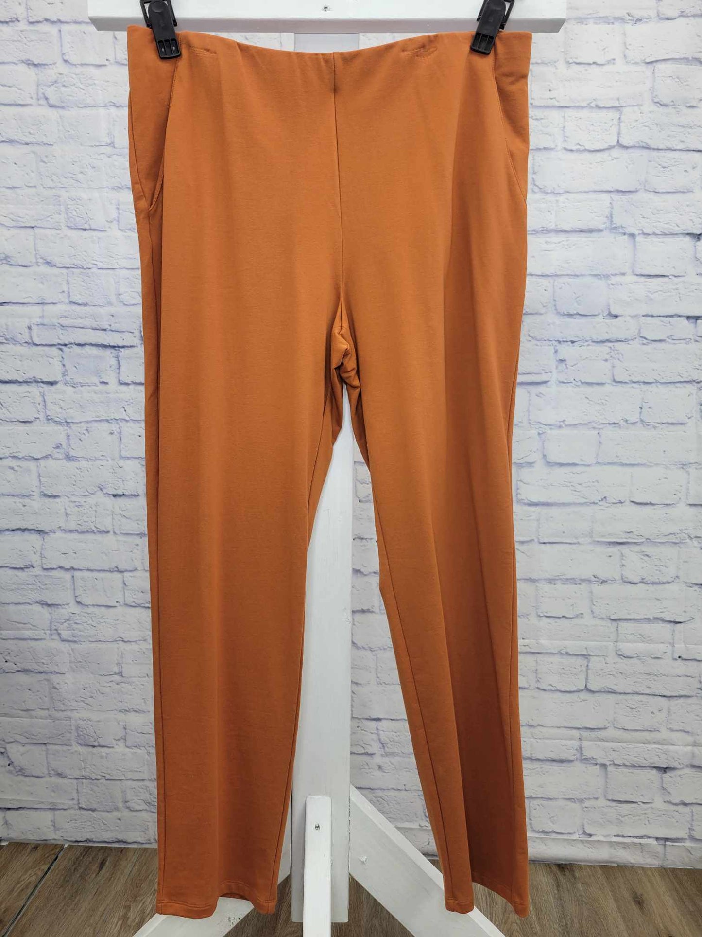 XLARGE COPPER A383262 Denim & Co. Tall French Terry Full-Length Pants