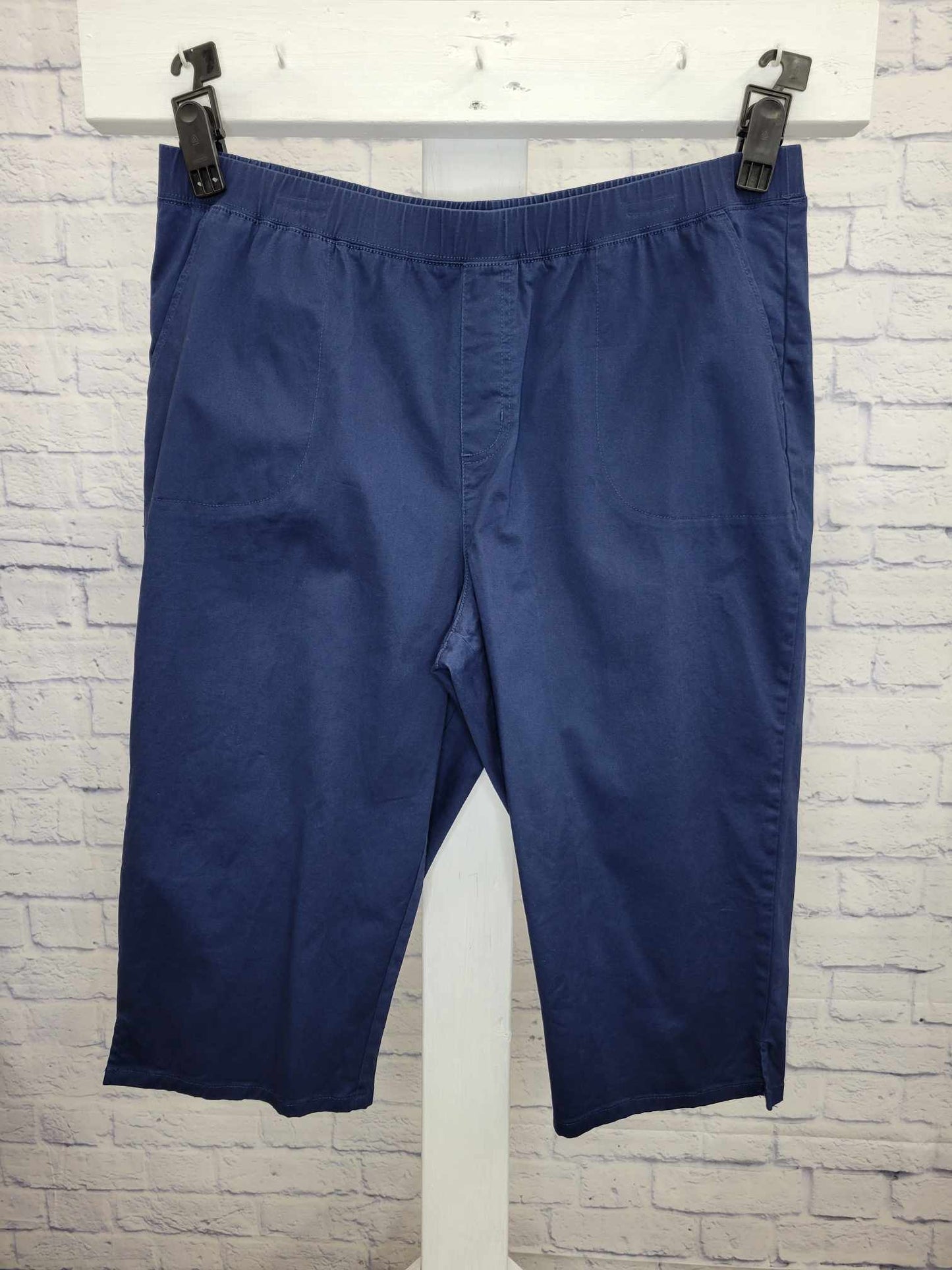 XLARGE NAVY A575308 Denim & Co. EasyWear Twill Tall Relaxed Pull-On Skimmer