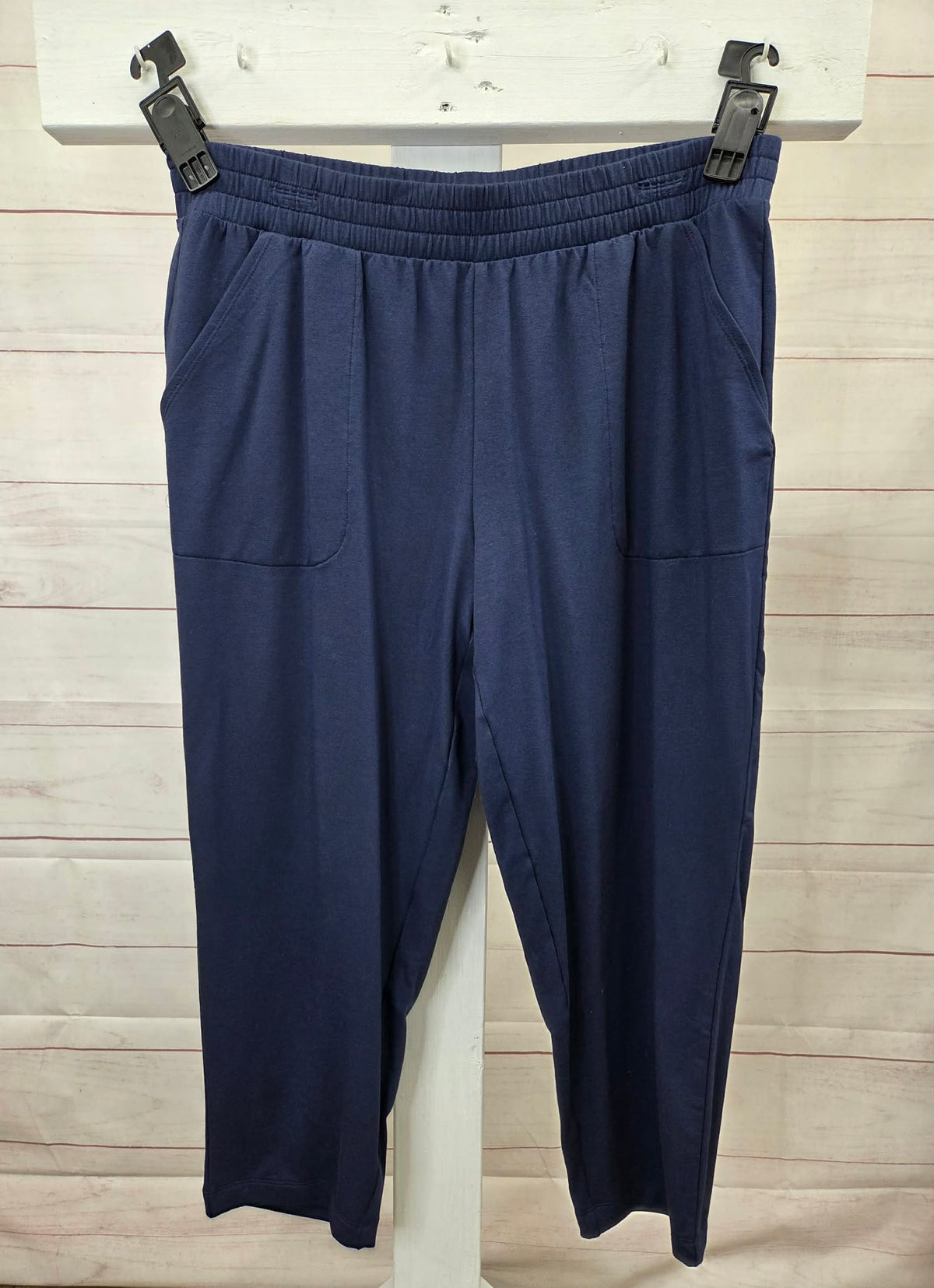 LARGE NAVY AnyBody Petite Cozy Knit French Terry Top & Pants Set