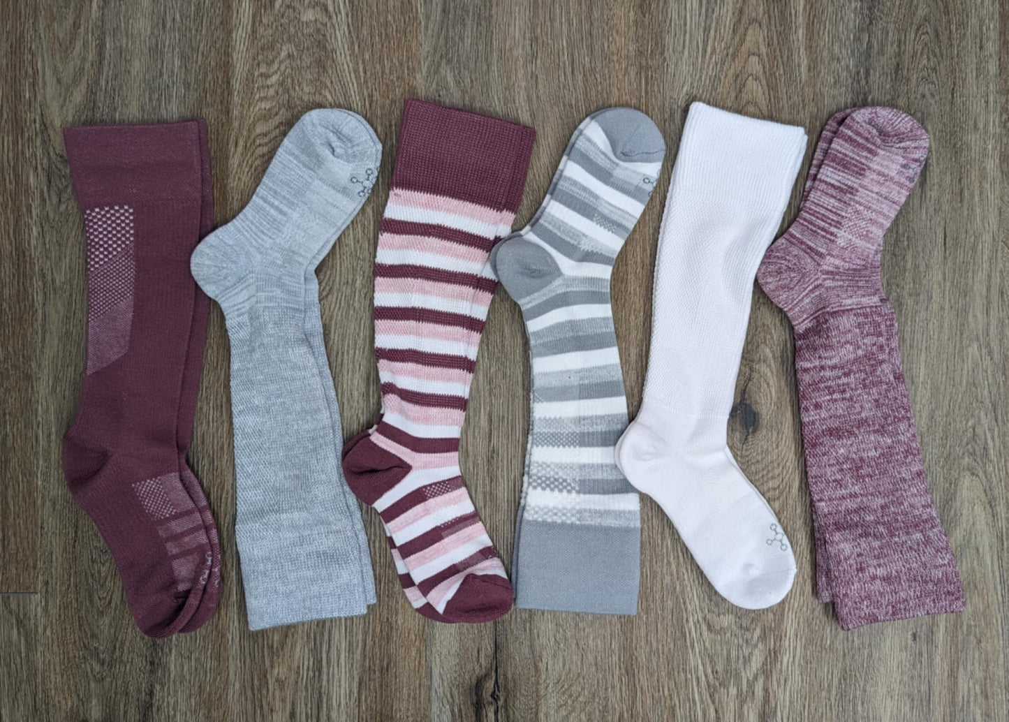 XLARGE PINK V56832 Tommie Copper 6pk SnugStay OTC Compression Socks