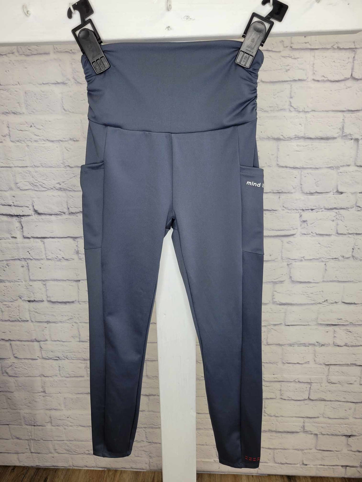 XXSMALL SLATE A380143 MIND BODY LOVE by Peace Love World Regular Ruchd Waist Leg