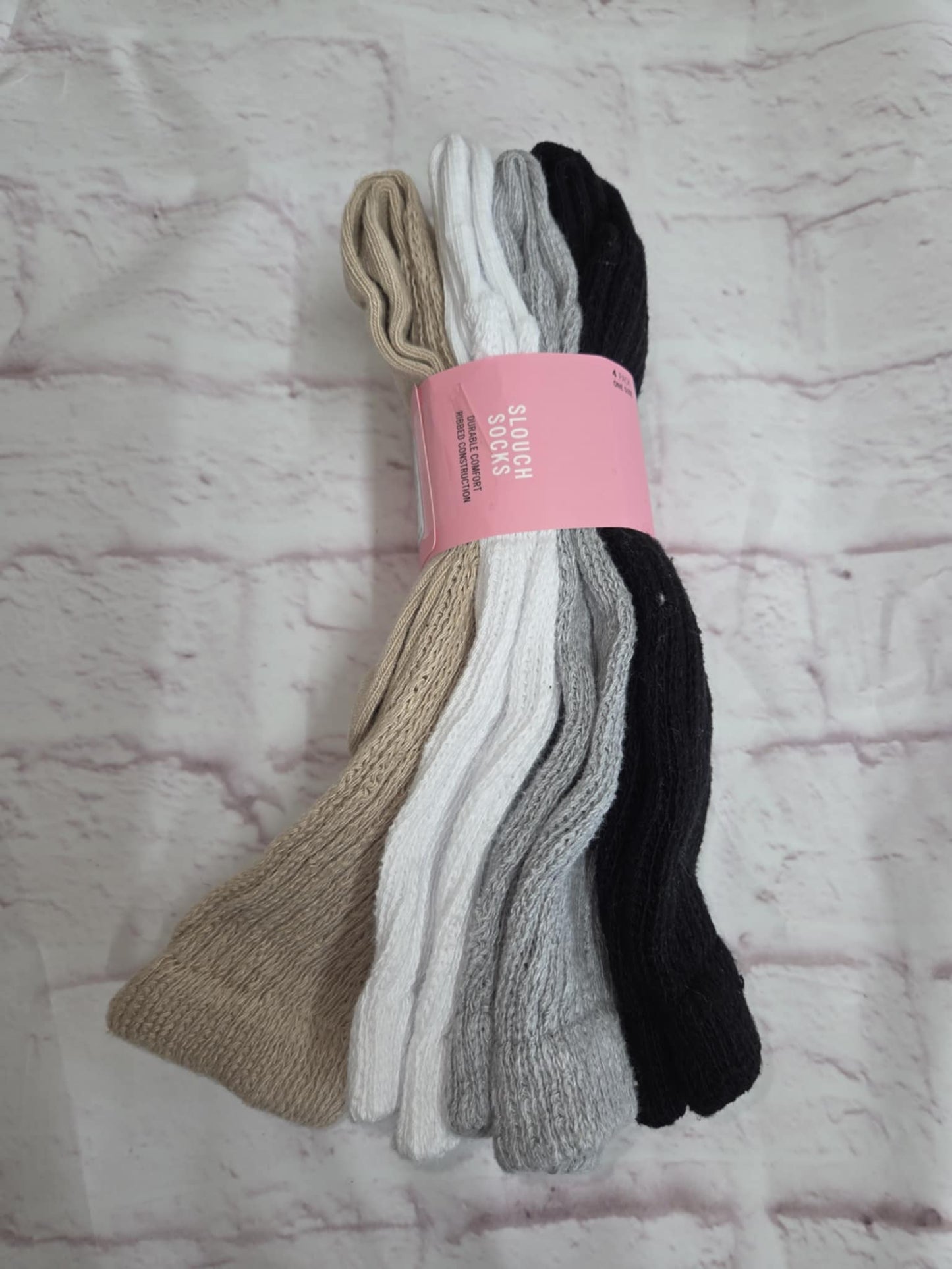 Hue Women's 4-Pack Slouch Sock - Neutral