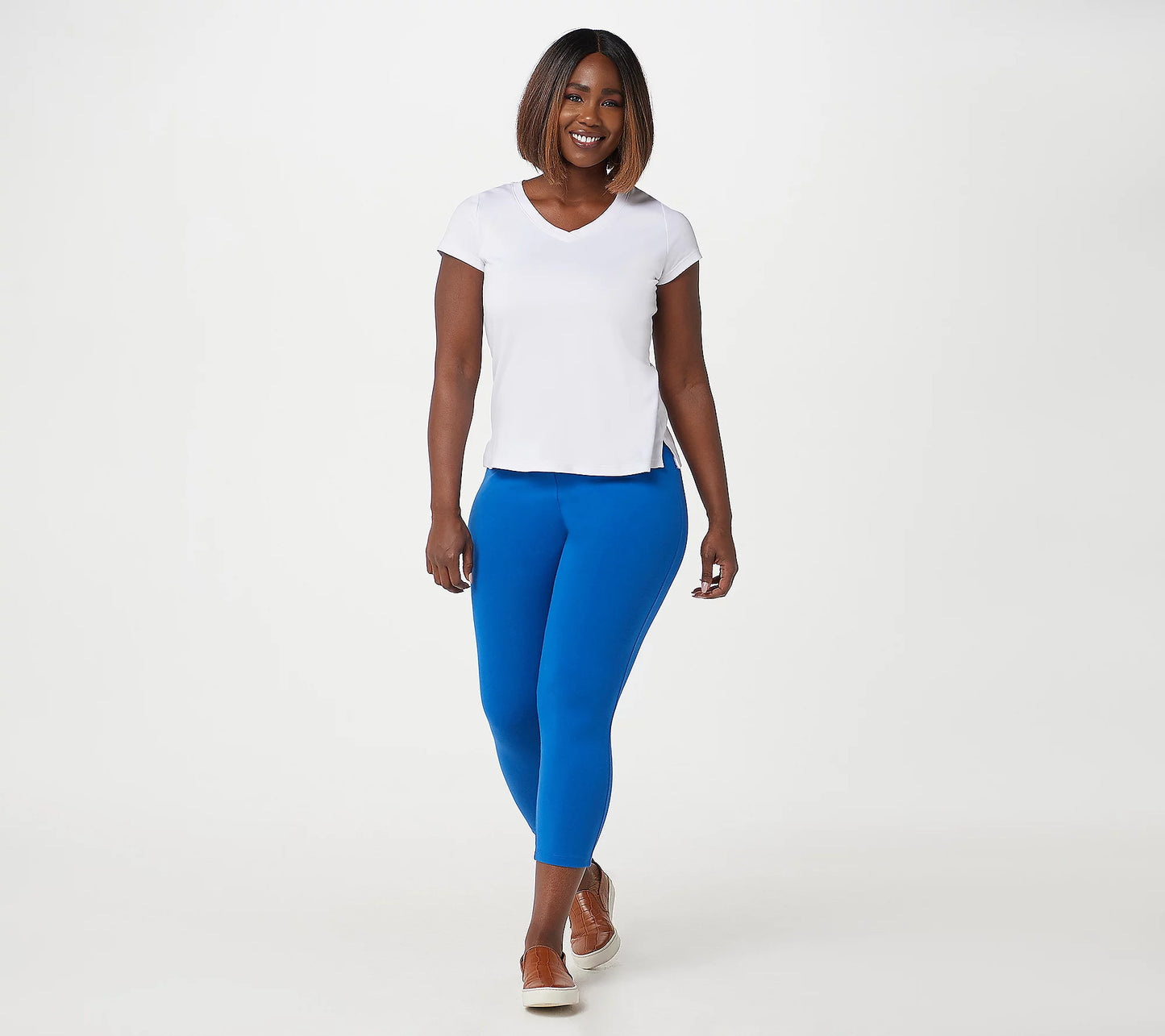 LARGE TURKISH SEA A394800 LOGO Layers by Lori Goldstein Regular Cropped Leggings