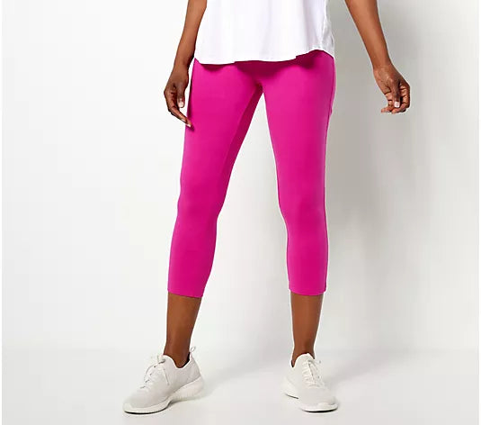 XXSMALL ROSE A394800 LOGO Layers by Lori Goldstein Regular Cropped Leggings