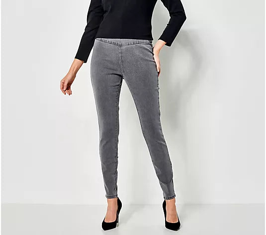 XXSMALL GREY WASH A458131 Girl With Curves Regular Denim Jeggings