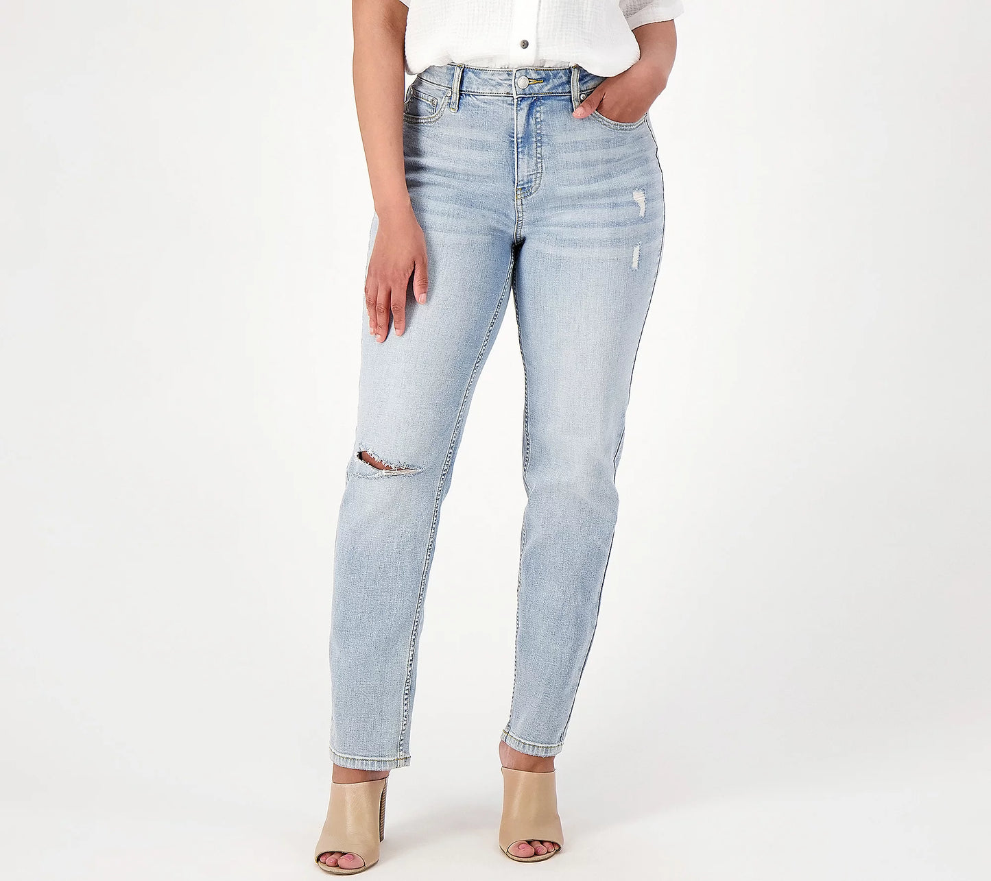 18W MALIBU LT A574867 Candace Cameron Bure Regular Pacific Denim Girlfriend Jean