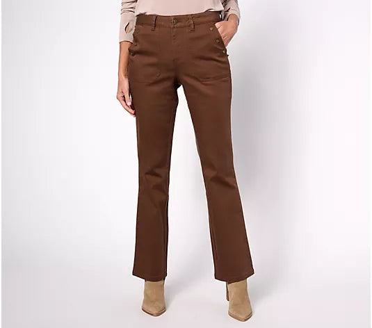 12R CHESTNUT A617223 Belle by Kim Gravel Regular TripleLuxe Twill Jean