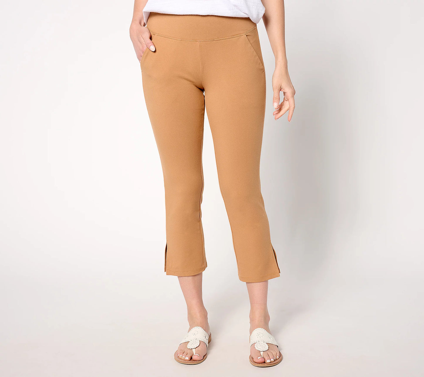 SAND A648210 Women with Control Tummy Control Petite Knit Crop Pants (MULTIPLE SIZES AVAILABLE)