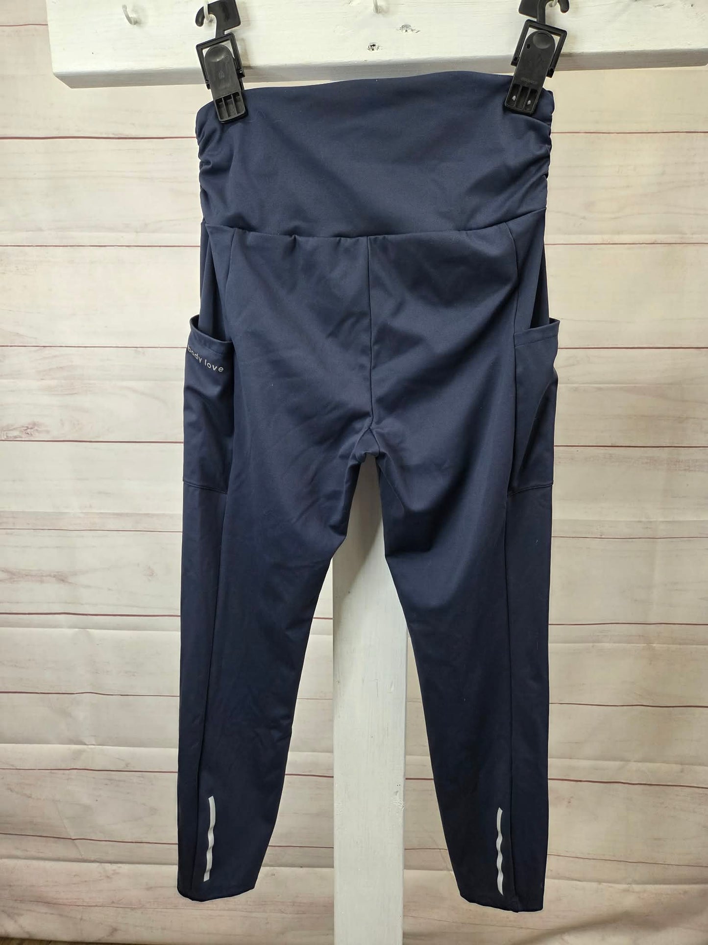 SMALL INDIGO A380143 MIND BODY LOVE by Peace Love World Regular Ruched Waist Leggings