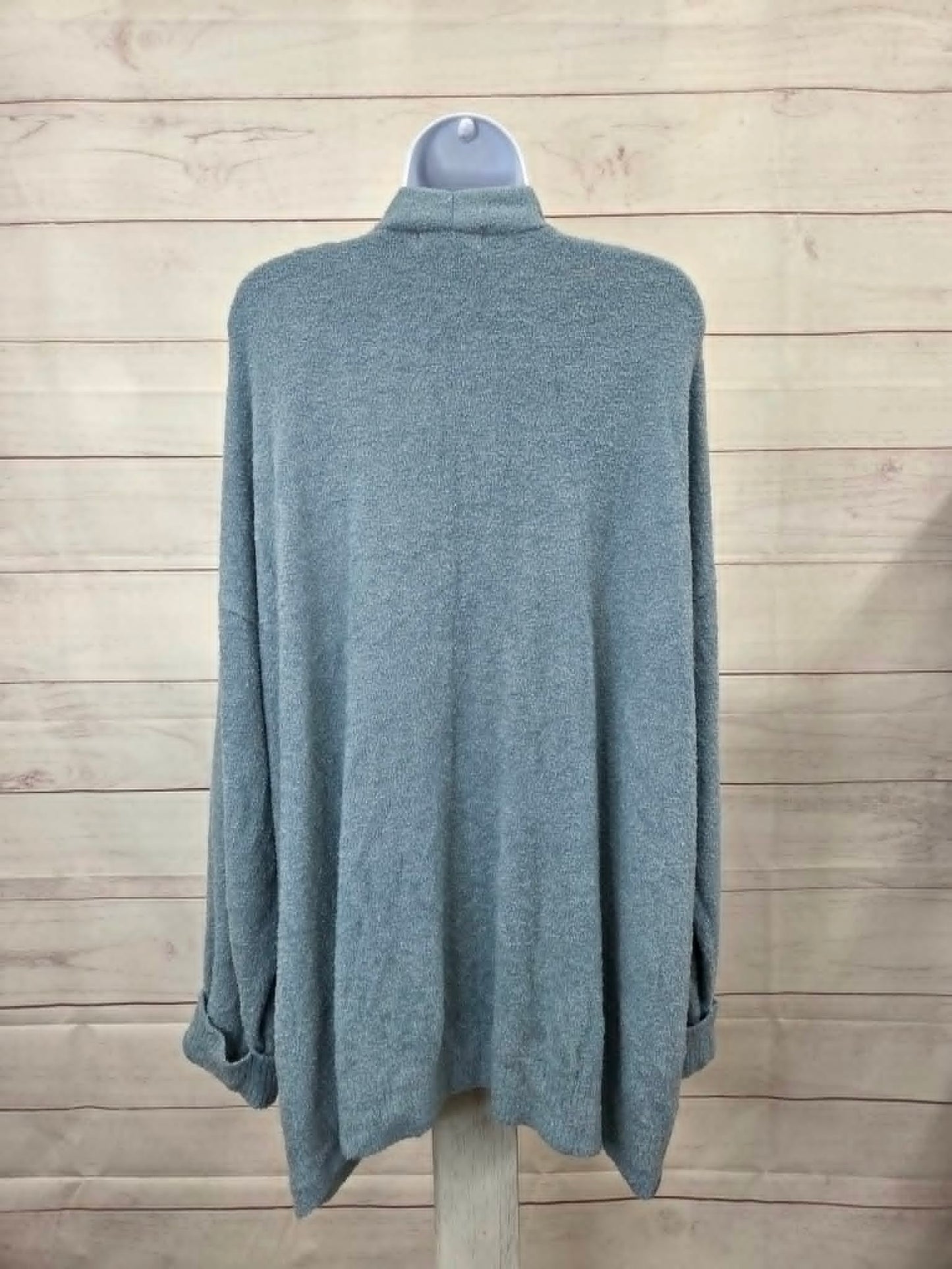 3X AZURE BLUE A629830 Barefoot Dreams CozyChic Lite Ribbed Cuff Coastline Cardigan