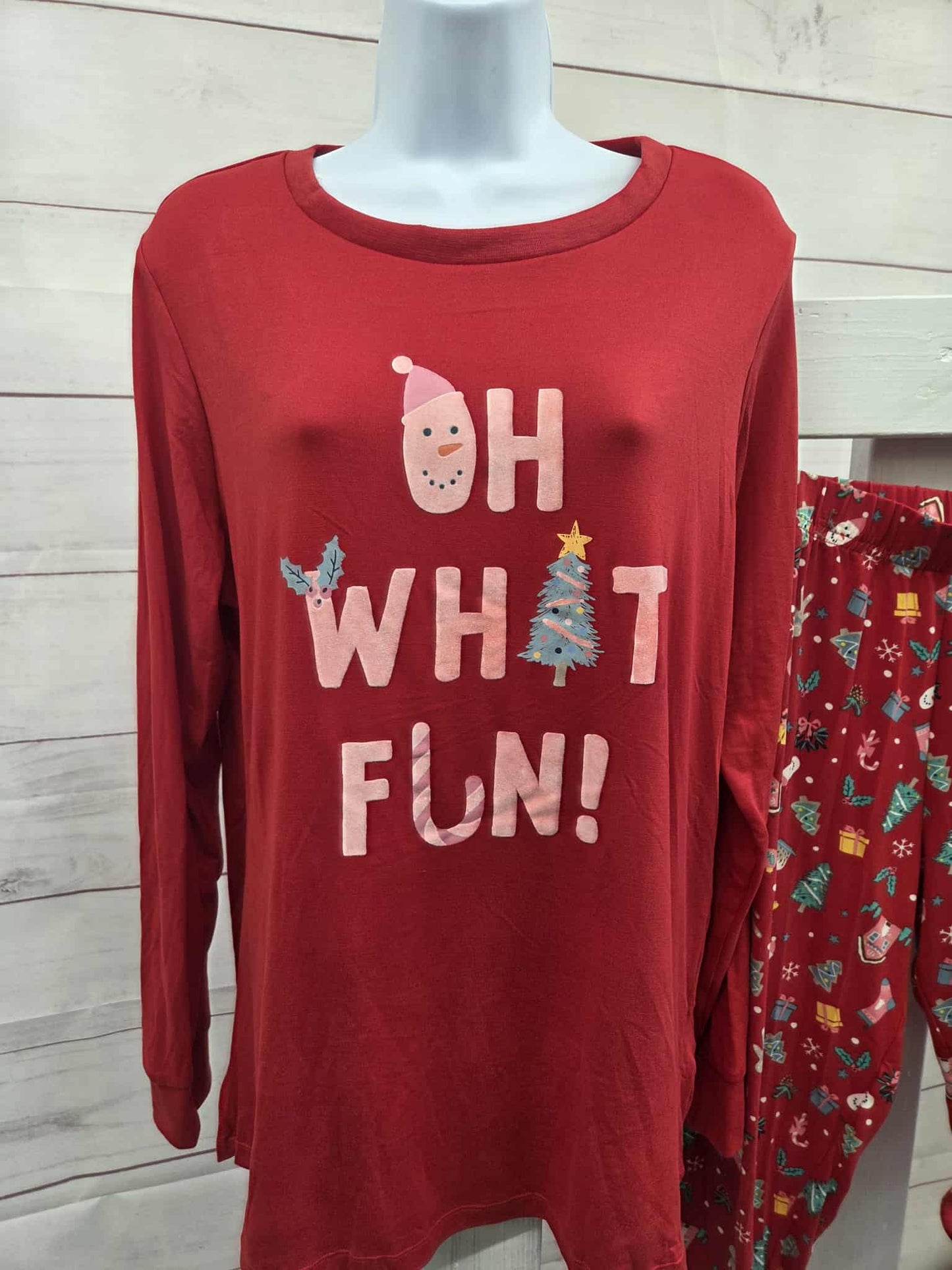 Women's Red Christmas PJ Set