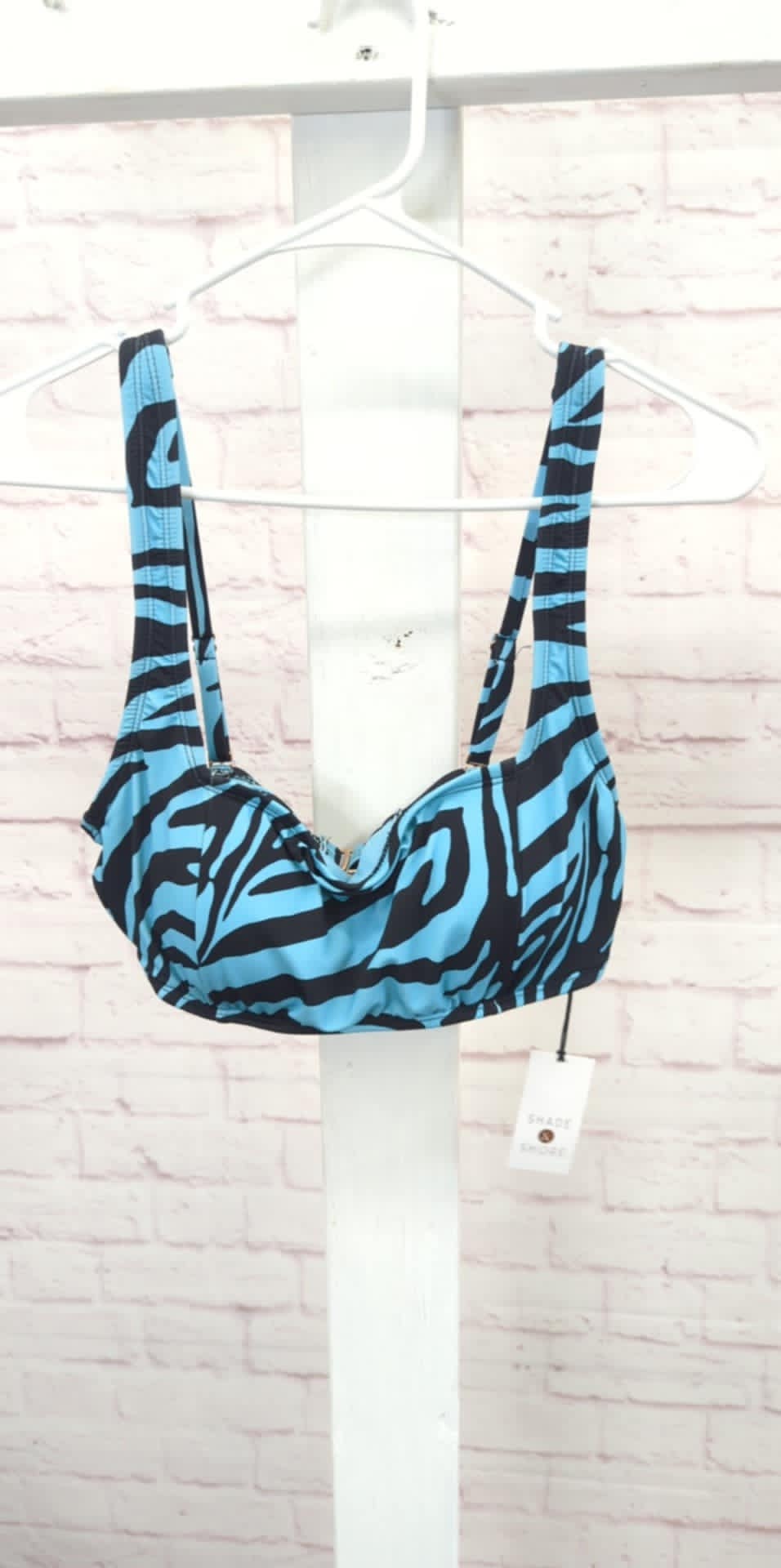 LARGE BLUE ANIMAL PRINT SWIM TOP