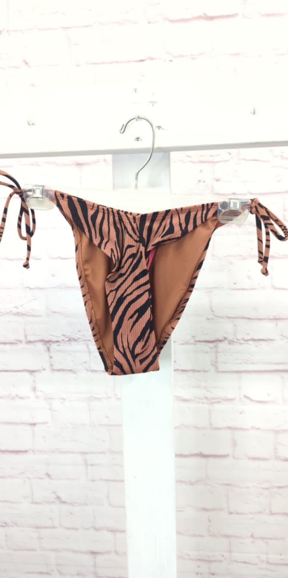MEDIUM BROWN ANIMAL PRINT SWIM BOTTOMS