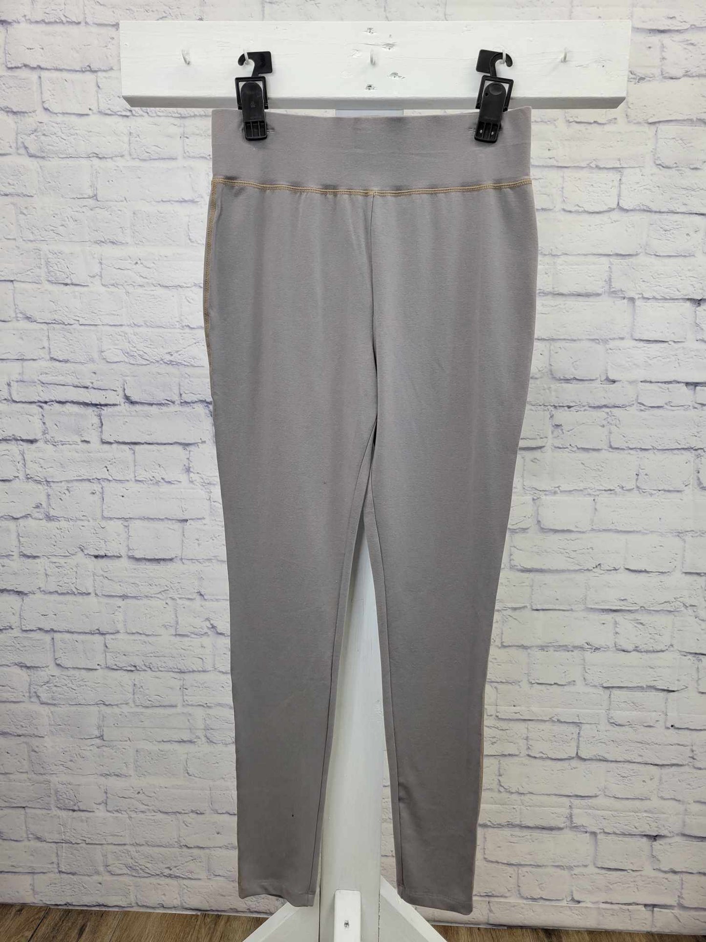 XSMALL GREY A394545 LOGO Layers by Lori Goldstein Regular Leggings with Contrast