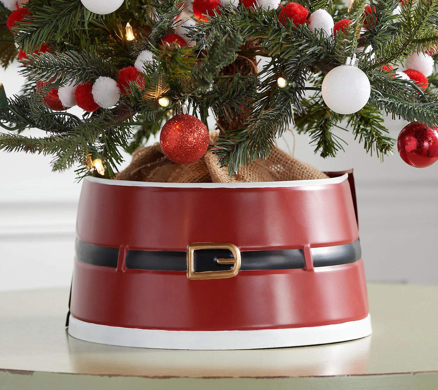 H232893 20" D Santa Suit Metal Tree Collar by Valerie