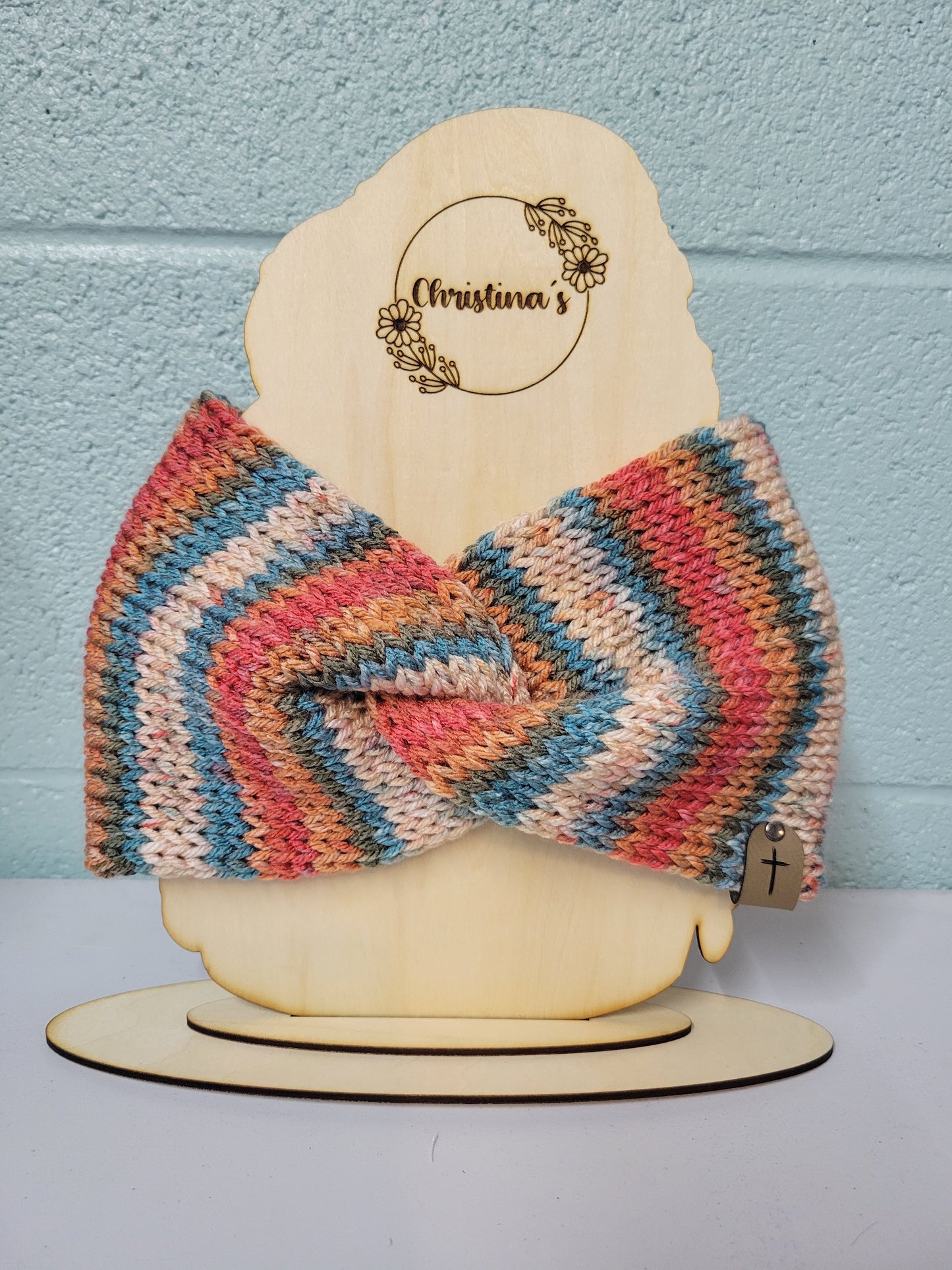 Knitted Twisted Headwrap / Ear Warmer Western Retro