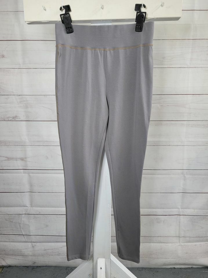 XSMALL GREY A394545 LOGO Layers by Lori Goldstein Regular Leggings with Contrast