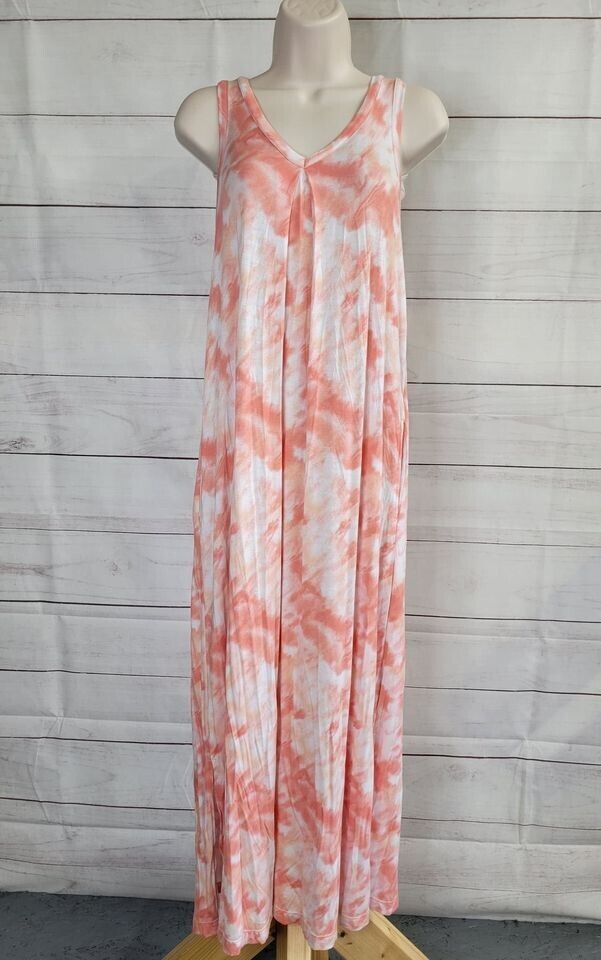 XSMALL CORAL A392935 Koolaburra by UGG Stretch Modal V-Neck Tank Dress
