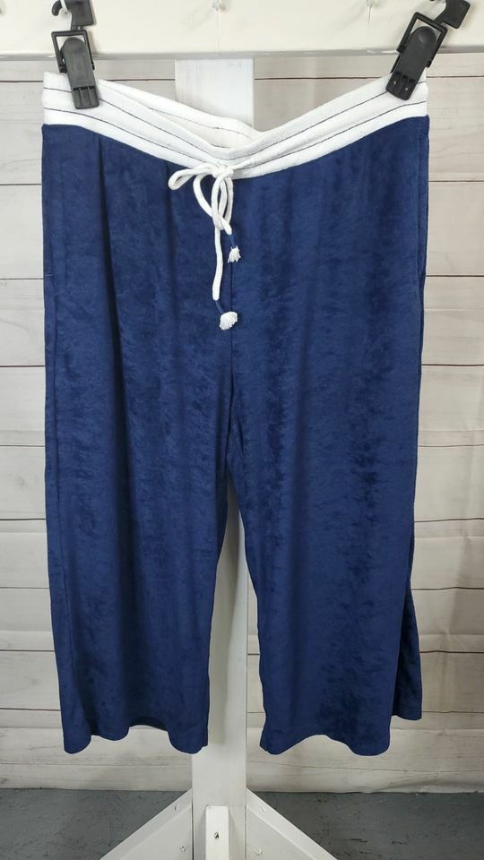 MEDIUM NAVY A346878 Cuddl Duds Sun Baby Terry Gaucho Pants