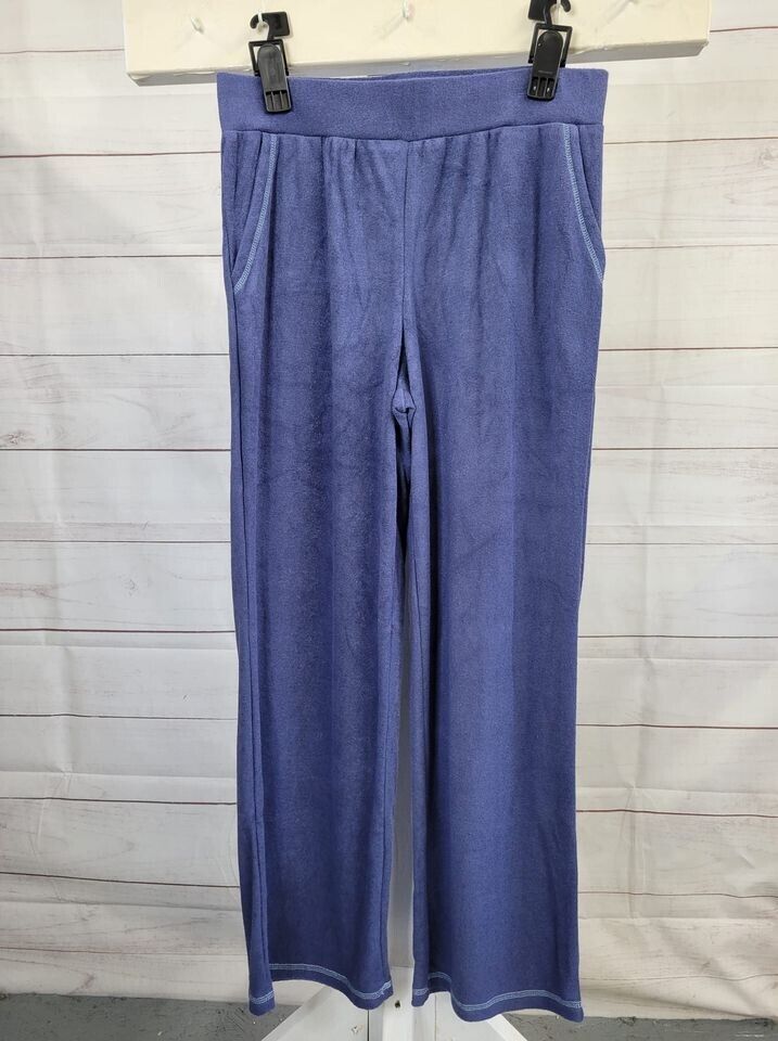 XSMALL INDIGO A522790 LOGO Lounge by Lori Goldstein Regular Brushed French Terry Pants