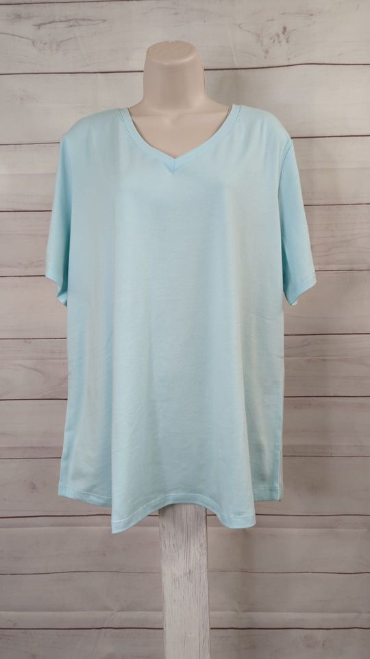 XLARGE SKY A393279 Denim & Co. Perfect Jersey Short-Sleeve Top