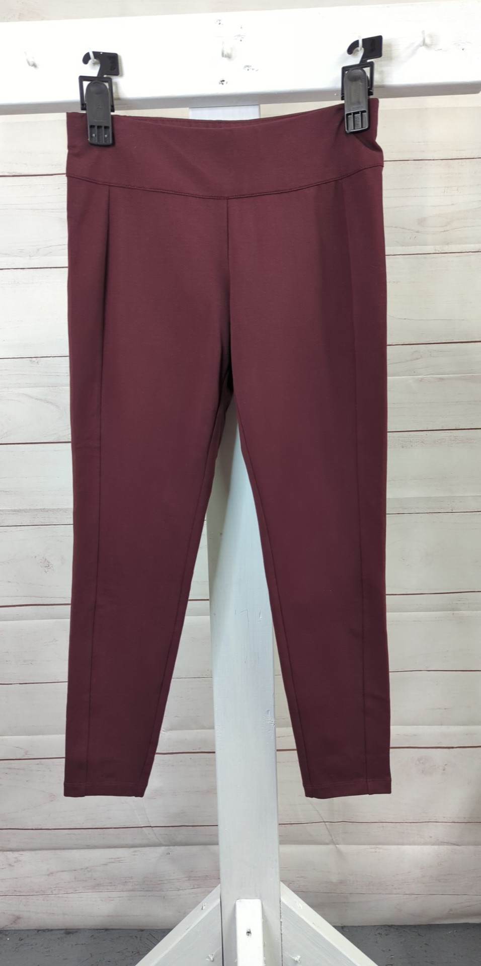 XSMALL RAISIN A369614 Susan Graver Petite Weekend Premium Stretch Leggings