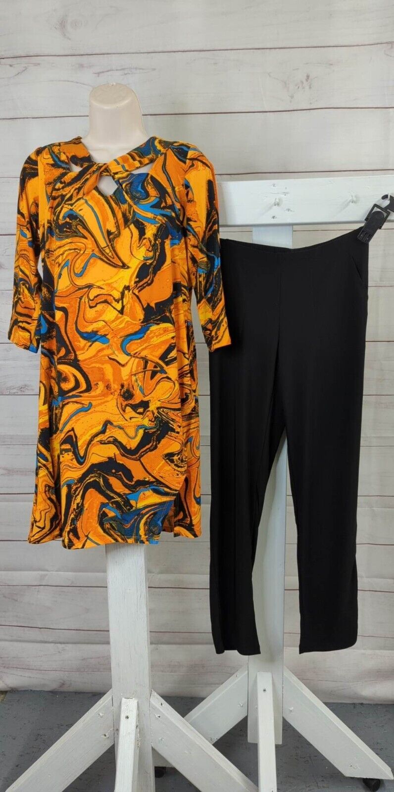 XXSM GINGER A518217 Attitudes by Renee Regular Como Jersey Twist Neck 2-pc Set