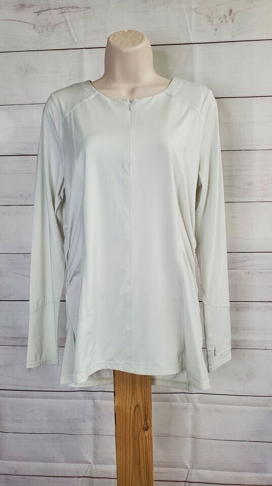 XXSMALL LT STONE GREY A377792 zuda Z-Sol Knit Top w/ Ruching Detail