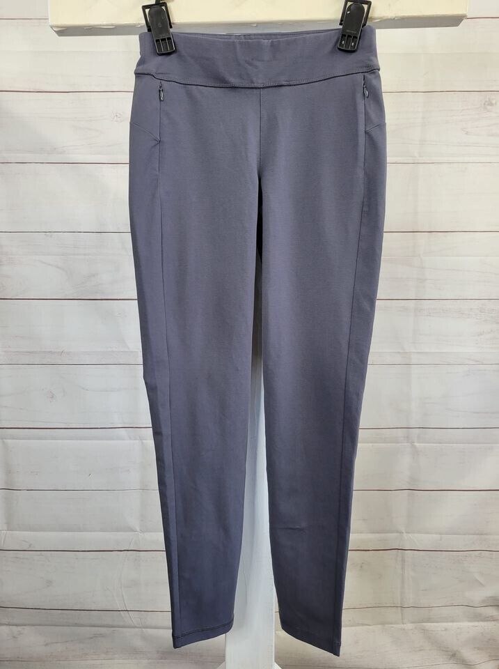 XXSMALL GRAPHITE A372463 Susan Graver Regular Weekend Premium Stretch Leggings