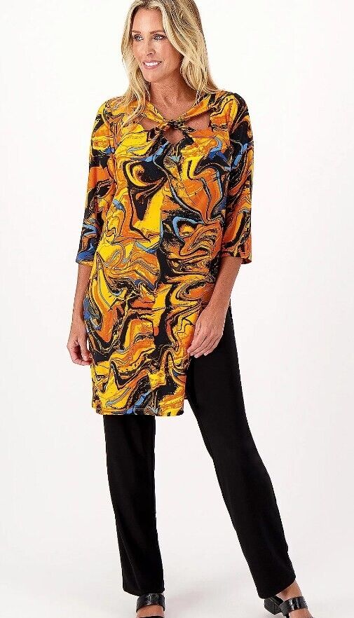 XXSM GINGER A518217 Attitudes by Renee Regular Como Jersey Twist Neck 2-pc Set