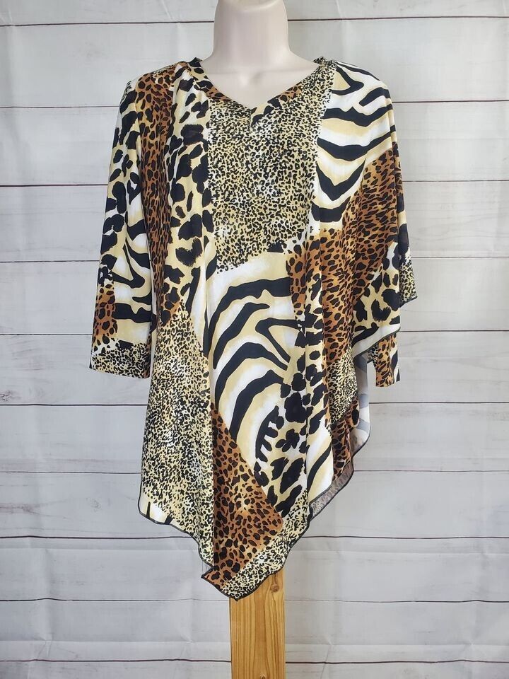 XXSMALL ANIMAL A373427 Attitudes by Renee V-Neck Layered Tunic