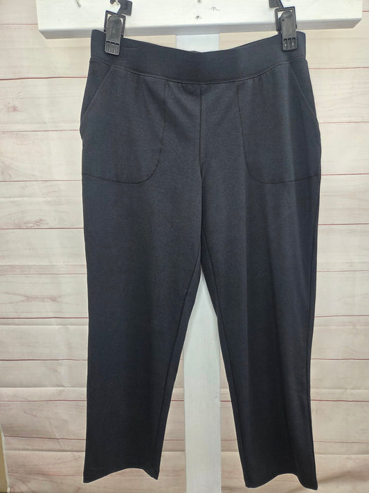 MEDIUM PET BLACK A702028 Denim & Co. Petite Duo Stretch Straight Leg Pants