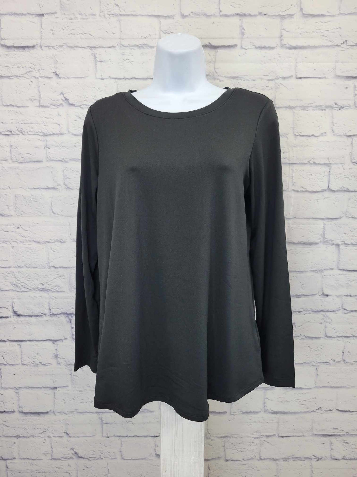 XSMALL A518213 BLACK Attitudes by Renee Yummy Jersey Long Sleeve Top