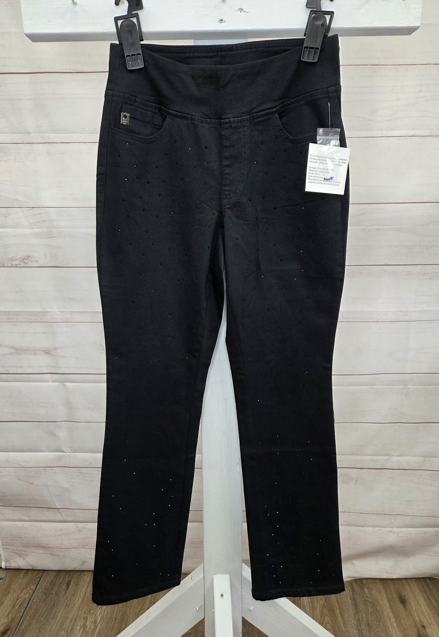 4R Belle by Kim Gravel Regular TripleLuxeTwill Tonal Twinkle Baby Boot JeanBLACK