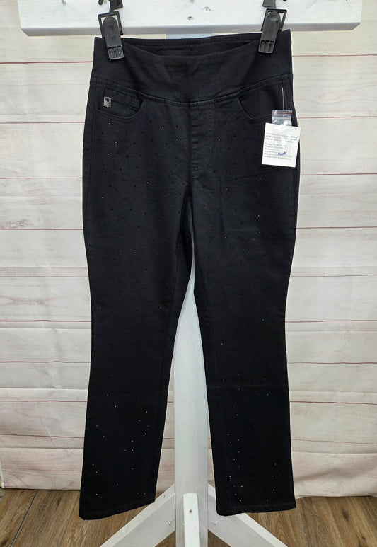 4R Belle by Kim Gravel Regular TripleLuxeTwill Tonal Twinkle Baby Boot JeanBLACK