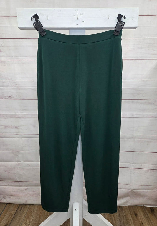 MEDIUM EVERGREEN A706737 Susan Graver Essentials Regular Liquid Knit Pant